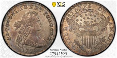 1798 $1 BB-107, 10 Arrows AU55