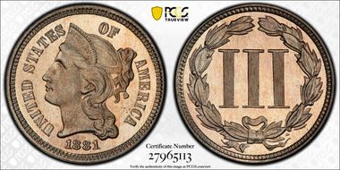 1881 3CN PR67DCAM