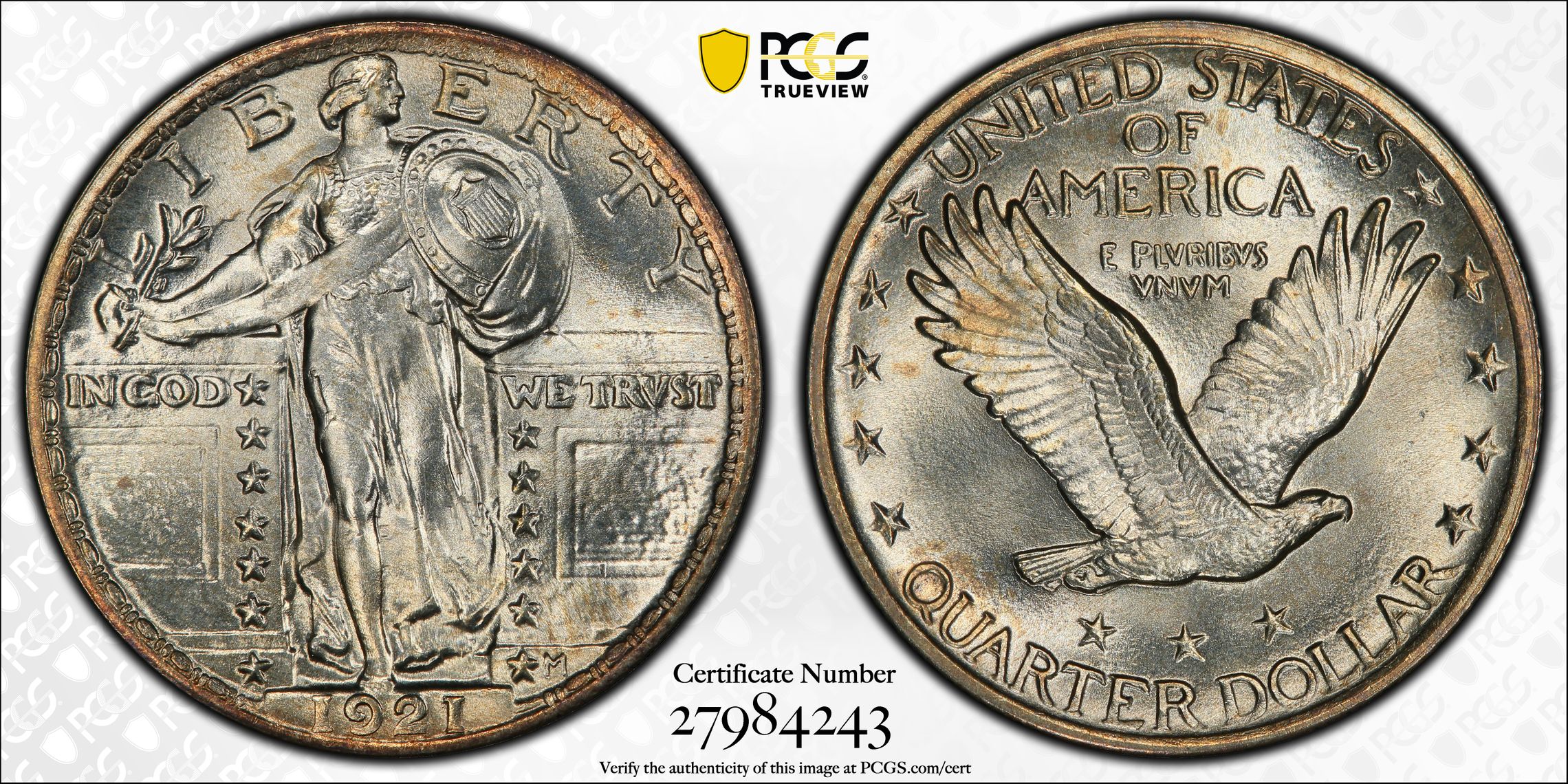 PCGS Certificate Verification Coin Details for Cert #27984243