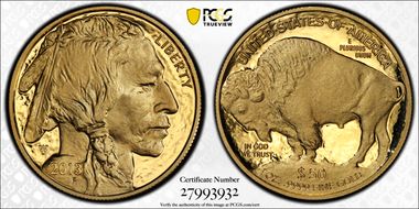 2013-W $50 American Buffalo  .9999 Fine Gold First Strike PR70DCAM