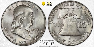 1959 50C "Goiter" FS-402 MS65FBL