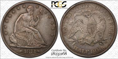 1873-S 50C Arrows VF35