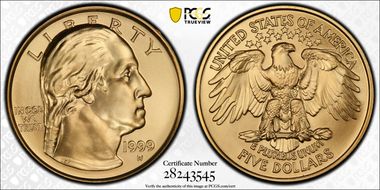 1999-W $5 Washington MS70