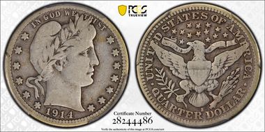 1914-S 25C VG10