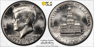 1976-S 50C Silver MS68