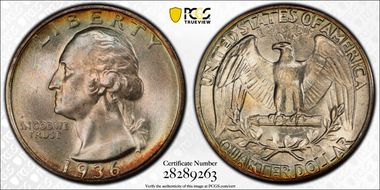 1936 25C MS67