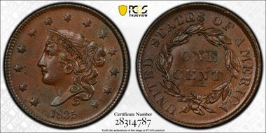 1835 1C N-7 MS62BN