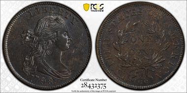 1798 1C S-158 MS63BN