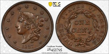 1837 1C N-5 AU58BN