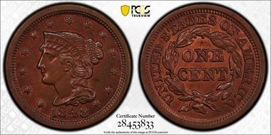 1848 1C Newcomb 27 MS62BN