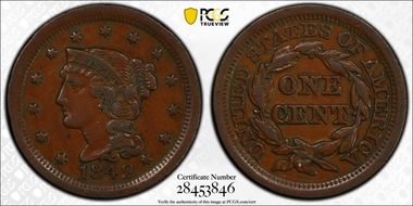 1849 1C Newcomb 30 XF40BN