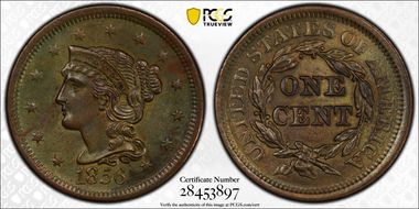 1856 1C N-4 MS63BN