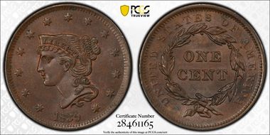 1839 1C Type of 1840, N-8 MS63BN