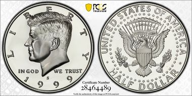 1999-S 50C Silver PR70DCAM