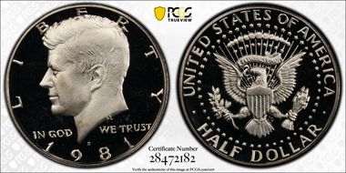 1981-S 50C Type 2 PR70DCAM