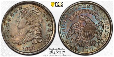 1833 10C Last 3 High MS65+