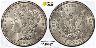 1900-O $1 VAM 15, Doubled Stars MS64