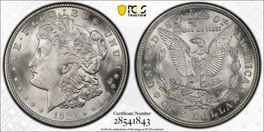 1921 $1 Morgan MS66+