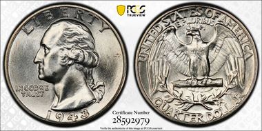 1943 25C MS67
