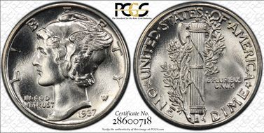 1937 10C MS67+ FB