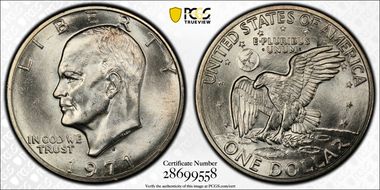 1971-S/S $1 Silver RPM FS-501 MS65