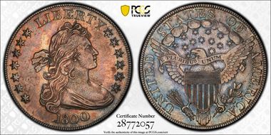 1800 $1 12 Arrows AU50