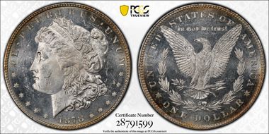 1878 7TF $1 VAM 80 Weak LIB MS63PL