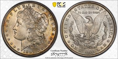 1887-O $1 VAM 30A, TY Clash MS63