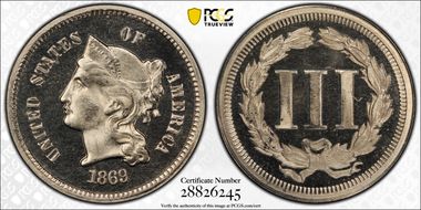 1869 3CN J-676 PR66CAM