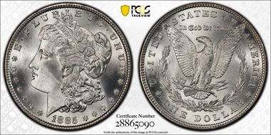 1885 $1 MS65