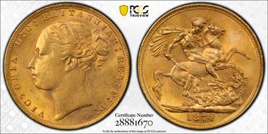 1874 Sov S-3856A St. George MS62