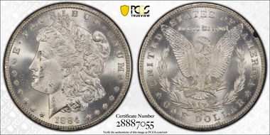 1884-CC $1 GSA Hoard MS64+