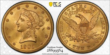 1902 $10 MS65