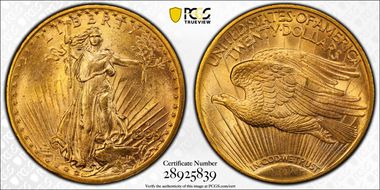 1909-D $20 MS64