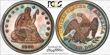 1860 25C PR64+ CAM