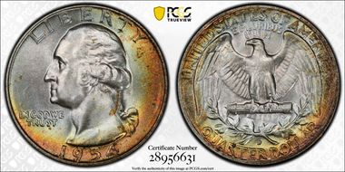 1954-D 25C MS67
