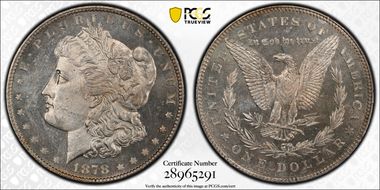 1878 7/8TF $1 Weak VAM 32 7/3 MS61DMPL