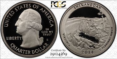 2014-S 25C Shenandoah NP PR70DCAM