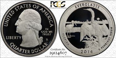 2014-S 25C Everglades NP-Silver PR70DCAM