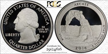 2014-S 25C Arches NP-Silver PR70DCAM