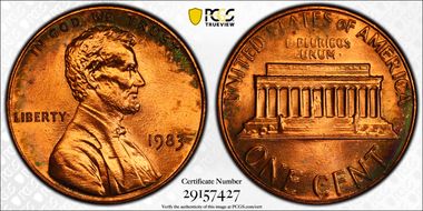 1983 1C Doubled Die Reverse MS66RD