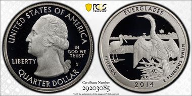 2014-S 25C Everglades NP-Silver First Strike PR70DCAM