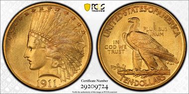 1911 $10 MS67