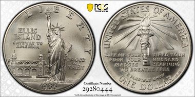 1986-P $1 Statue of Liberty MS69