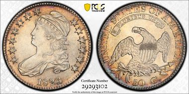 1823 50C O-106a MS63+