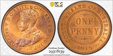 1915-H 1D MS64RB