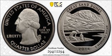 2014-S 25C Great Sand Dunes NP First Strike PR70DCAM
