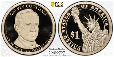 2014-S $1 Calvin Coolidge PR70DCAM