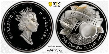 1996 S$1 McIntosh PR70DCAM