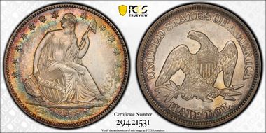 1855 50C Arrows MS66